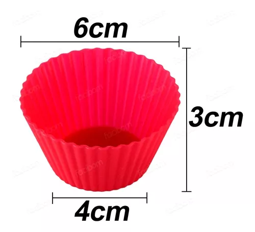 Jogo De Forma Redonda Com 12 Peças Totalmente De Silicone Para Bolos  Bolinhos Cupcake Pudim Queijadinha Desenforma Fácil