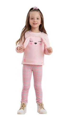 Imagem 2 de 3 de Conjunto Infantil Inverno Mon Sucré Coelho Dance Bunny 20194