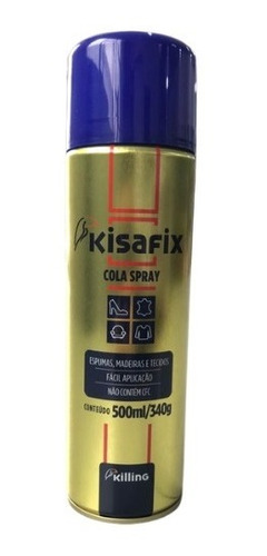 Cola De Contato Spray Kisafix Bico Ajustável Sapateiro 500ml