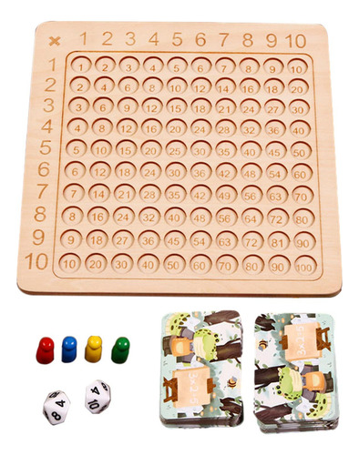 Juego De Multiplicación De Madera Para Edades De 3 A 7