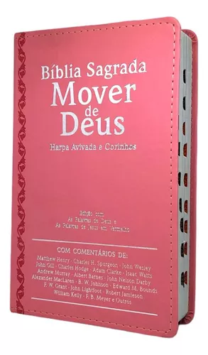 Bíblia Sagrada Mover De Deus Harpa Avivada E Corinhos Luxo Pink