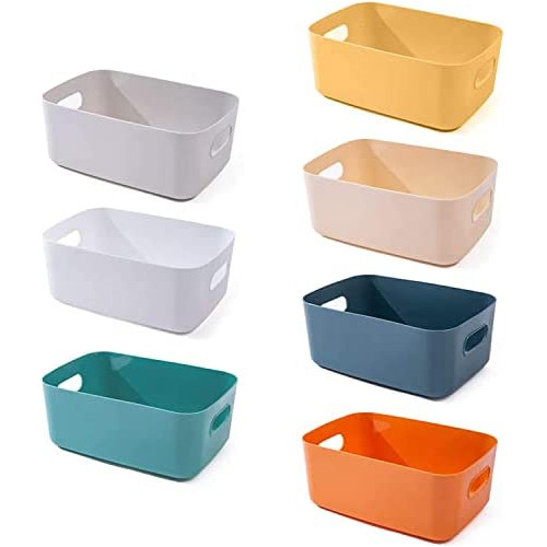 7-pack Plastic Storage Bins And Baskets For Efficient H...