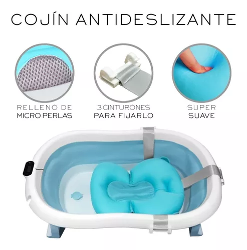 Tina Bañera Para Bebe Plegable con Termometro Viaje Portatil Pitipa  JM2305-GRN