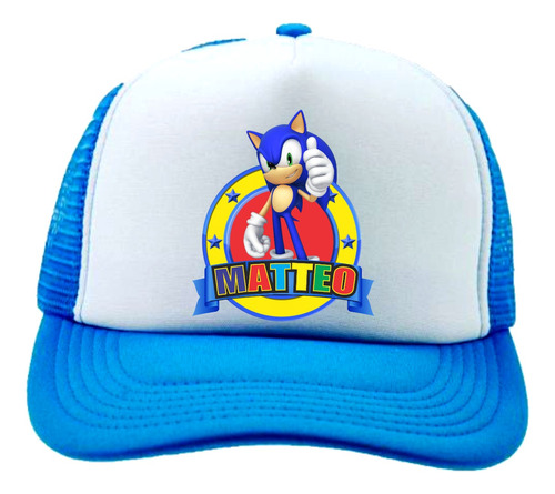 Gorro Jockey Personalizado Sonic Todas Las Temáticas