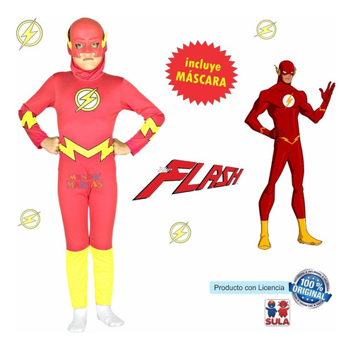 Disfraz Flash Liga De La Justicia Sulamericana Mundo Manias