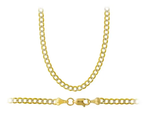 comprar Cadena Barbada Diamantada 3 Mm X 60 Cm Oro Sólido 14k