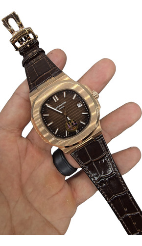 Reloj Compatible Con No Patek Nautil Maq Grabada Piel (Reacondicionado)