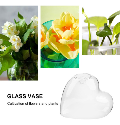 Florero De Cristal En Forma De Corazón Verde