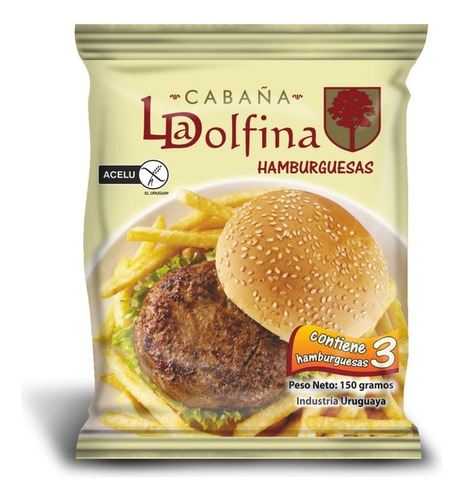 Hamburguesas Cabaña La Dolfina X144 Unidades -48 Paquetes X3