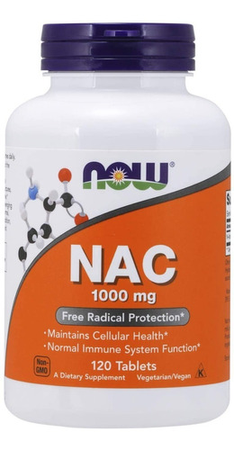 Nac N-acetyl Cysteine 1000 Mg 120 Cap.stock