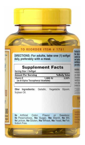 Vitamina E 1000iu Americana - Unidad a $950
