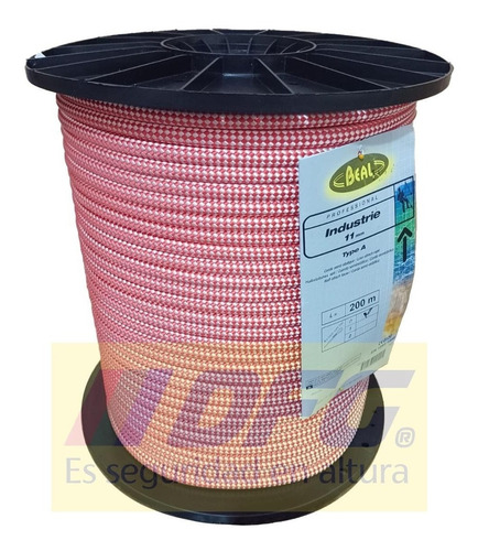 Imagen 2 de 3 de Cuerda Industrie Semiestática Beal Contract 11 Mm X 200 Mts