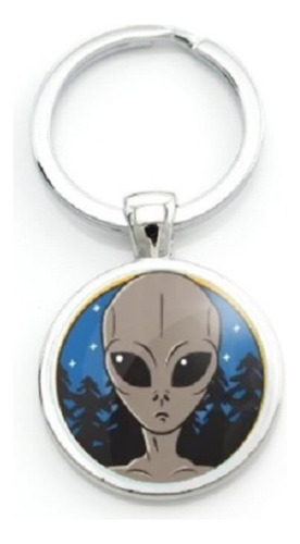 Chaveiro Alien Grey Et Cinza