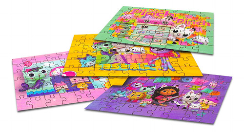 Rompecabezas De Casa De Muñecas De Gabbys - Paquete De 4 Con