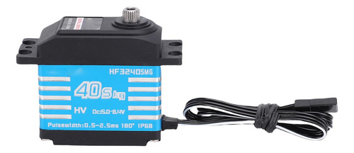 Servomotor Rc Digital Ip68 A Prueba De Agua Blue, Engranaje