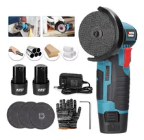 Comprar Mini Esmeriladora Amoladora Pulidor Angular Pentiumpr Recargable Inalámbrica 12v 3-inch 75mm 18500rpm 2 Baterías Color Azul