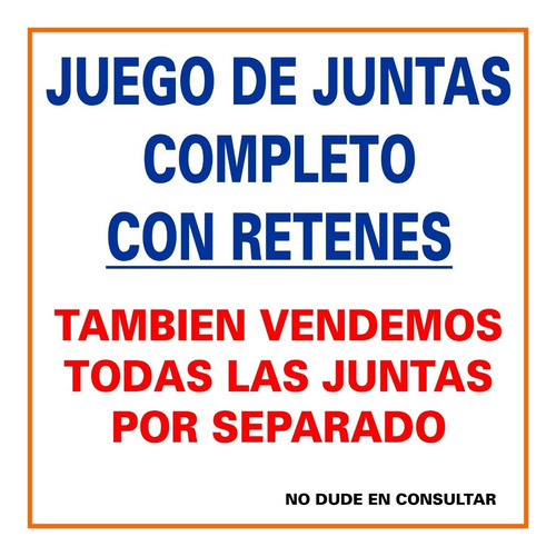 Juego De Juntas Con Retenes Volkswagen Gol 2.0