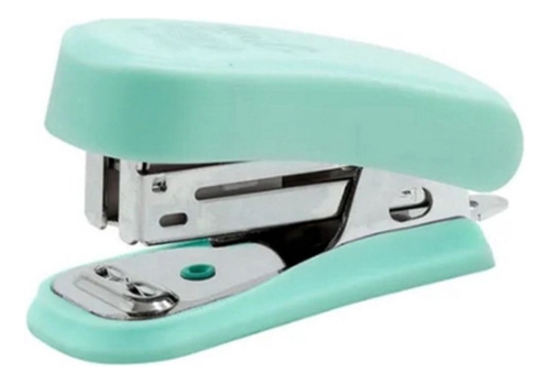 Grampeador Plástico Mini Para 20 Fls. Pastel Verde Brw