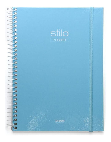 Agenda Planejamento Espiral Stilo Azul Jandaia 80 Folhas