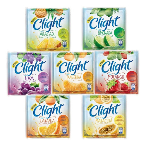 Kit 15 Suco Em Pó Variados Clight Zero Açúcar - Promoçao