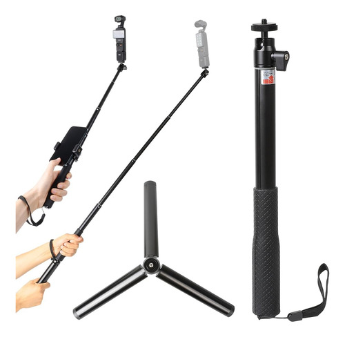 37inch Selfie Stick Gimbal Extension PoletriPod Mount Kit Fi