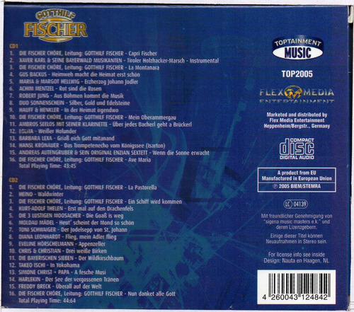 Cd Fischer Chöre - Gotthilf Fischer U.s.chöre U.stars D.volk