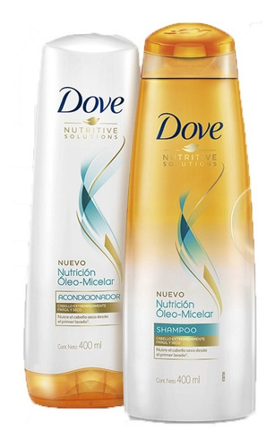 Dove Nutricion Oleo Micelar 400ml Shampoo + Acondicionador