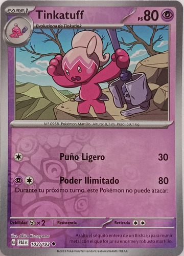 Pokémon Tcg Tinkatuff 103/193 Reverse (español)