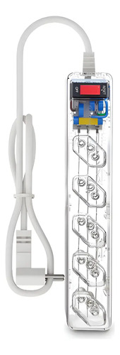 Filtro De Linha + Dps Iclamper 5 Tomadas Lcf Transparente - R$ 65,59