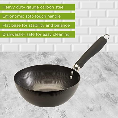 Wok Ecolution De Acero Al Carbono Antiadherente Con Mango Re