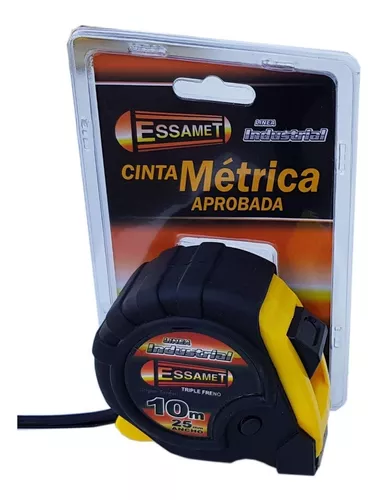 Cinta Métrica 10 Metros Profesional 25mm 3 Frenos Essamet