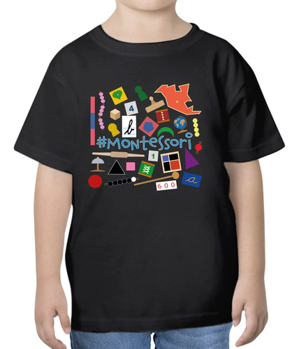 Playera De Niño Con Diseño Materiales Montessori