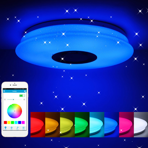 Lámpara De Techo Bt Music Modelo Star, Mando A Distancia Y
