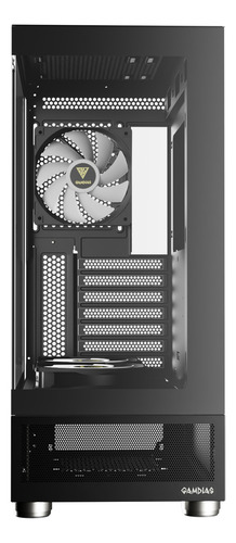 Gabinete de vidro temperado preto Gamdias Atlas E1 Argb Mid Tower