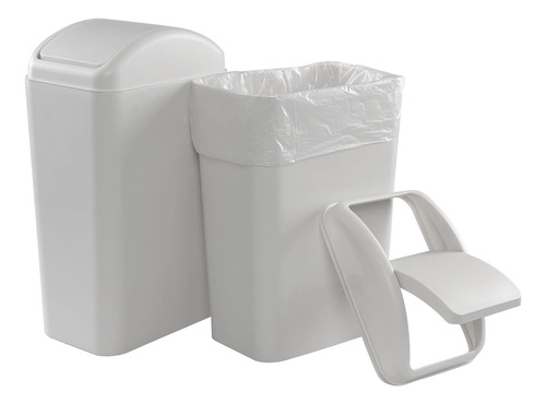 Jekiyo Bote De Basura De Plástico Delgado De 12 Litros, Cubo