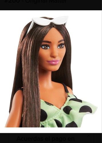 Muñeca Barbie Fashionista #200 Original Mattel Cabello Largo