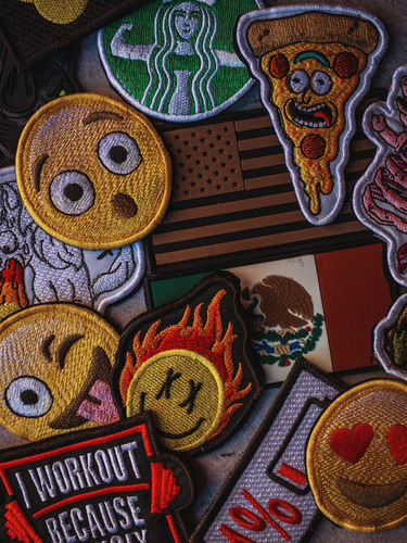 Parches De Silicon Con Velcro (funny Patches) Estampado