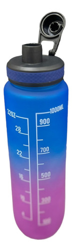 Botella Deportiva Agua 1000 Ml Moderna Plastico
