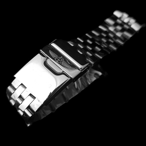 Extensible De 24mm De Acero Compatible Breitling Navitimer Ancho De La Correa 24 Mm