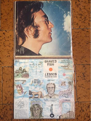 John Lennon Lp Imagine Y Saved Fish  Precio X 2 Vinilos Lote
