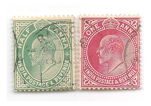 India Inglesa Serie Completa Yvert 74/5 Año 1906 Rey