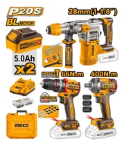 Comprar Combo Llave Impacto 400nm + Taladro 66nm + Rotomartillo Ingc
