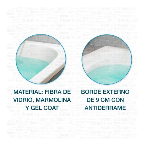Bañera Fibra 150x70 Reforzada Anatomica Anatomica Apoyabrazo