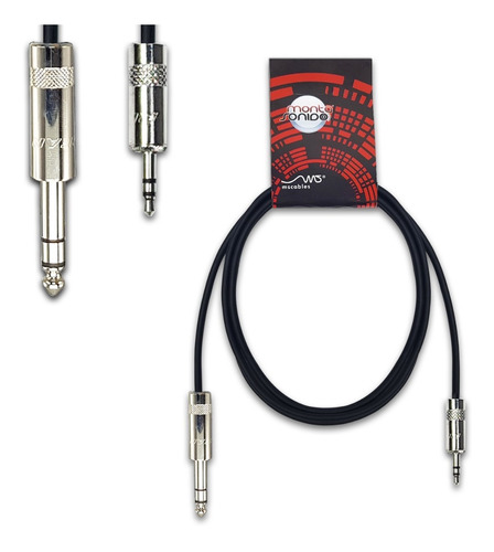 Cable Audio Plug Trs A Miniplug Estereo 30 Cm Neutrik Balanc