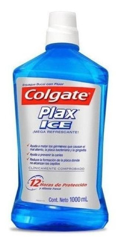 Colgate Plax Ice 1 Lt Litro Enjuague Bucal 