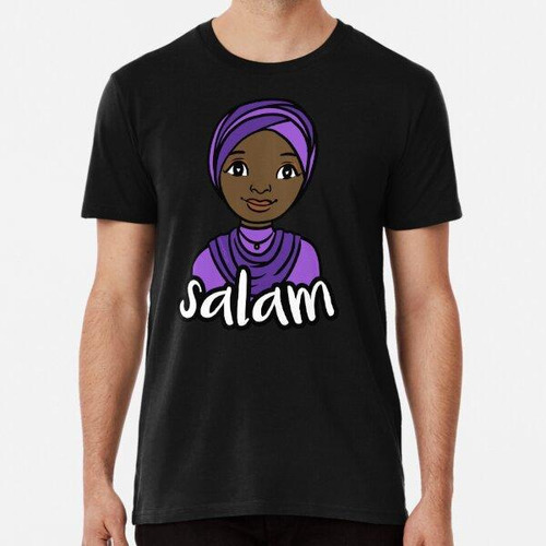 Remera Musulmán Original Me Violet Hijabi Cartoon Algodon Pr