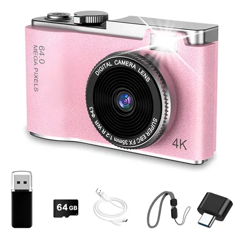 Câmera Digital 4k Multifuncional Vintage Infantil Ccd 1080p