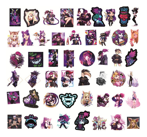 Pegatinas De Juego Lol Kda De 10/30/50 Piezas Pegatinas Par