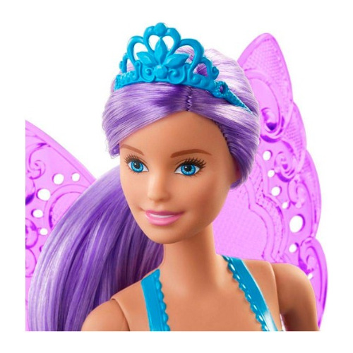 Hermosa Muñeca Barbie Dreamtopia  Hada Cabello Morado 