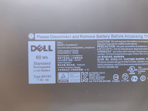 Bateria Original Mxv9v Dell Latitude 5300 5310 2-in-1 7300